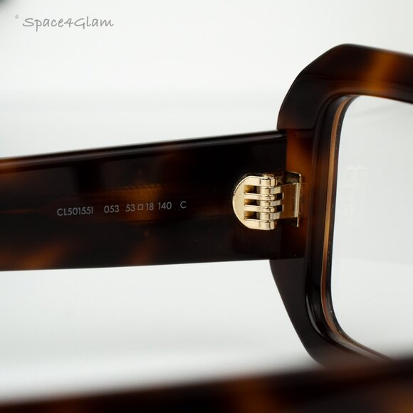 Celine Women Eyeglasses Blonde Havana Demo Rectangle CL50155I 053 NEW AUTHENTIC - Picture 5 of 9
